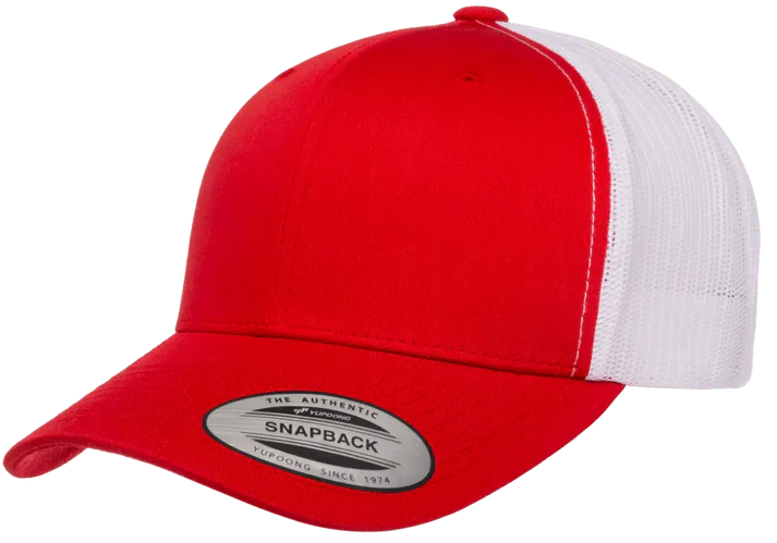 YP Classics® 6606T Retro Trucker Cap - 2-Tone with PUFF 3D Embroidery