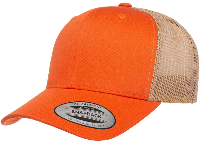 YP Classics® 6606T Retro Trucker Cap - 2-Tone with PUFF 3D Embroidery