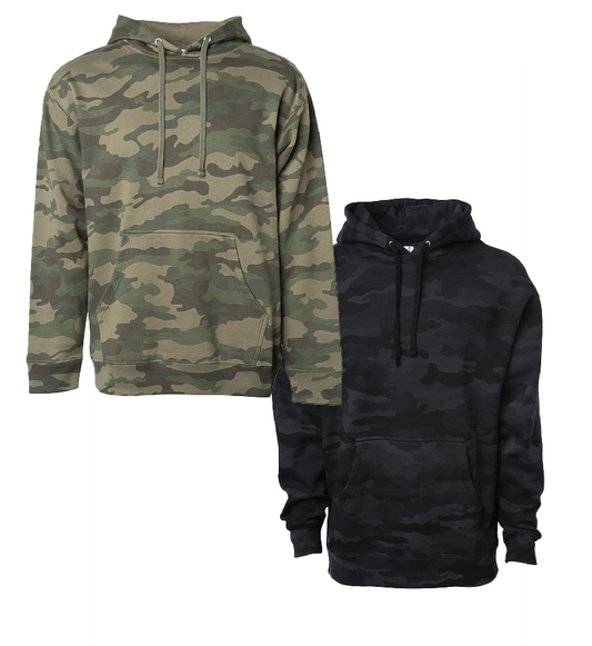 CAMO MIDWEIGHT PULLOVER HOODIES 8.5 oz. Standard Fit