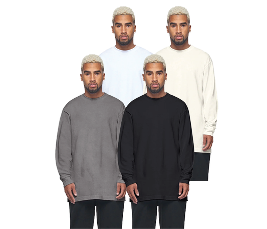 Enzyme Wash Long Sleeve Tee 9 oz. Oversized Fit