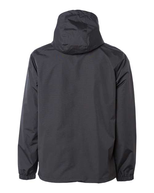 Water Resistant 1/2 Length Zip Windbreaker Anorak Hooded Jacket