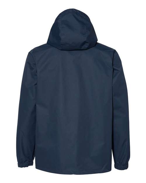Water Resistant 1/2 Length Zip Windbreaker Anorak Hooded Jacket