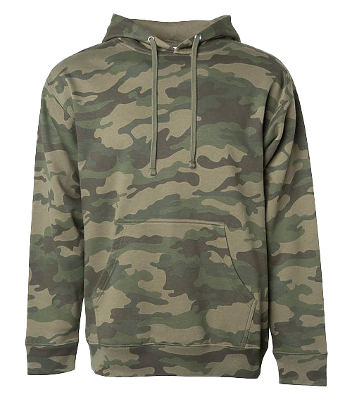 CAMO MIDWEIGHT PULLOVER HOODIES