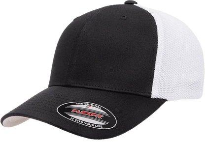Flexfit® Fitted 6511T 2-Tone Trucker Mesh Cap with Embroidered Patch