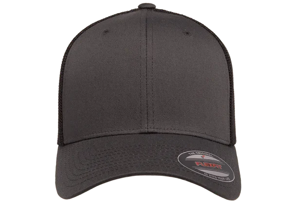 Flexfit® Fitted 6511T 2-Tone Trucker Mesh Cap with Embroidered Patch
