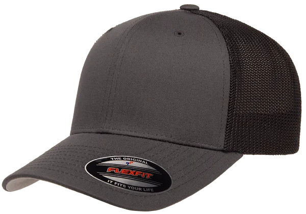 Flexfit® Fitted 6511T 2-Tone Trucker Mesh Cap with Embroidered Patch