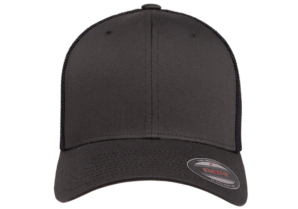 Flexfit® Fitted 6511T 2-Tone Trucker Mesh Cap with Embroidered Patch