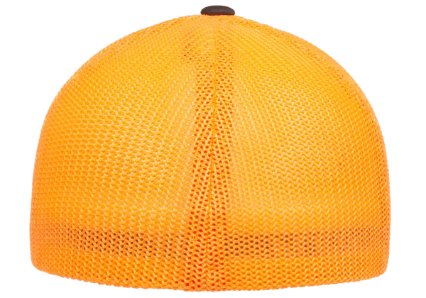 Flexfit® Fitted 6511T 2-Tone Trucker Mesh Cap with Embroidered Patch