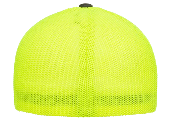 Flexfit® Fitted 6511T 2-Tone Trucker Mesh Cap with Embroidered Patch