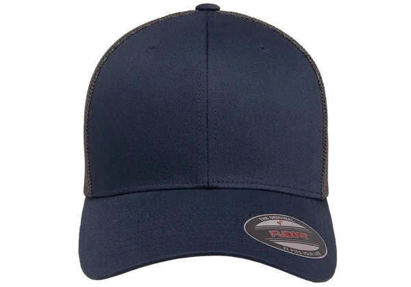 Flexfit® Fitted 6511T 2-Tone Trucker Mesh Cap with Embroidered Patch