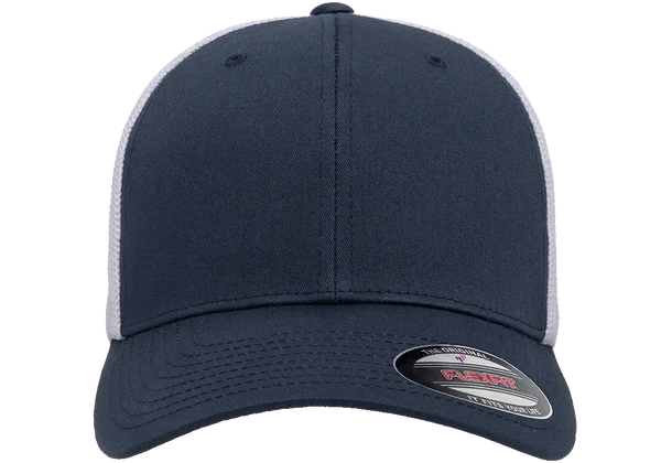 Flexfit® Fitted 6511T 2-Tone Trucker Mesh Cap with Embroidered Patch