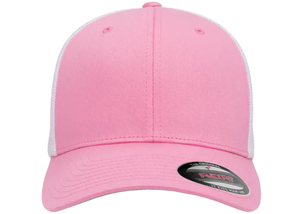 Flexfit® Fitted 6511T 2-Tone Trucker Mesh Cap with Embroidered Patch