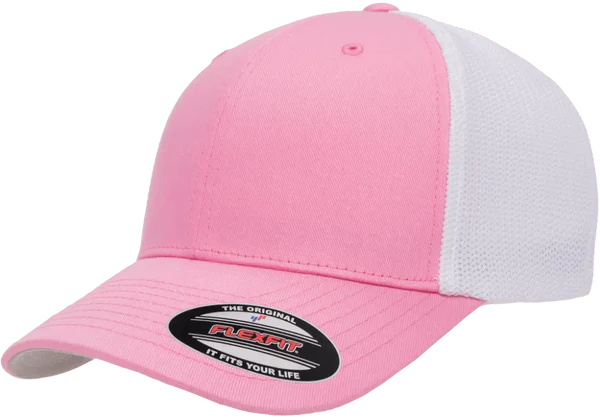 Flexfit® Fitted 6511T 2-Tone Trucker Mesh Cap with Embroidered Patch