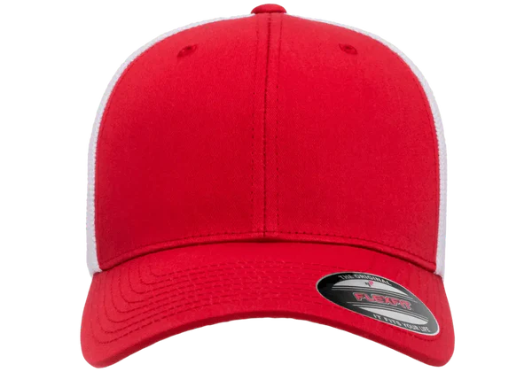 Flexfit® Fitted 6511T 2-Tone Trucker Mesh Cap with Embroidered Patch