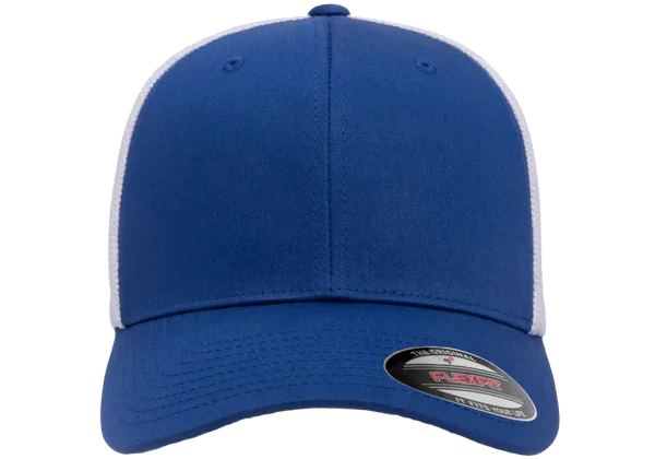 Flexfit® Fitted 6511T 2-Tone Trucker Mesh Cap with Embroidered Patch