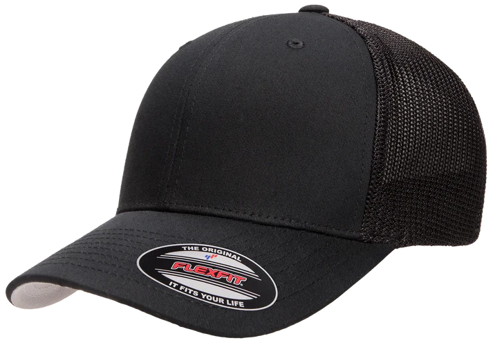 Flexfit® Fitted 6511 Trucker Mesh Cap with Embroidered Patch