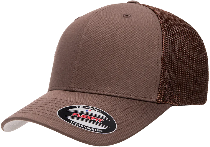 Flexfit® Fitted 6511 Trucker Mesh Cap with Embroidered Patch