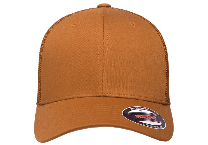 Flexfit® Fitted 6511 Trucker Mesh Cap with Embroidered Patch