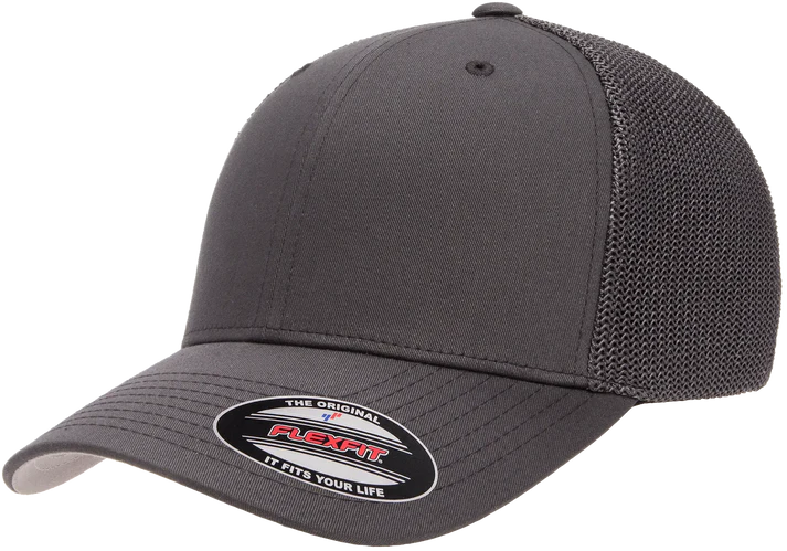 Flexfit® Fitted 6511 Trucker Mesh Cap with Embroidered Patch