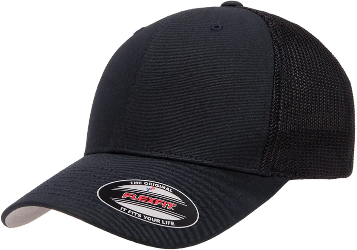 Flexfit® Fitted 6511 Trucker Mesh Cap with Embroidered Patch