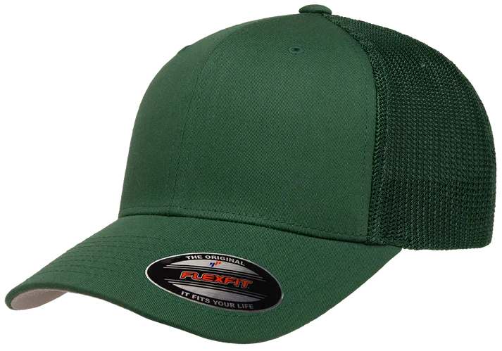Flexfit® Fitted 6511 Trucker Mesh Cap with Embroidered Patch