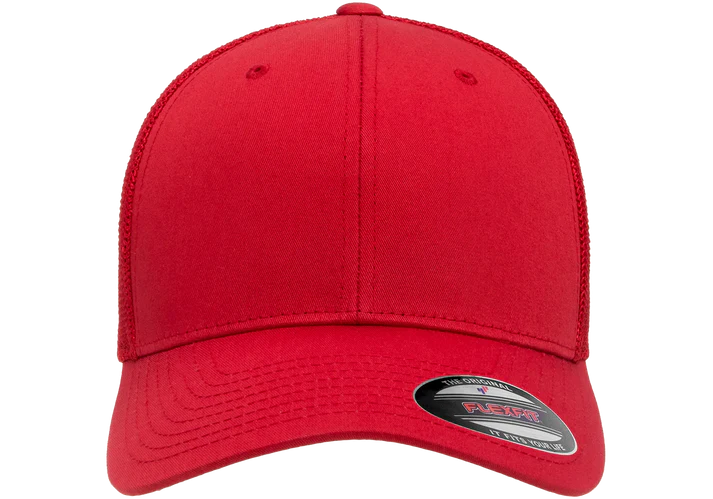 Flexfit® Fitted 6511 Trucker Mesh Cap with Embroidered Patch