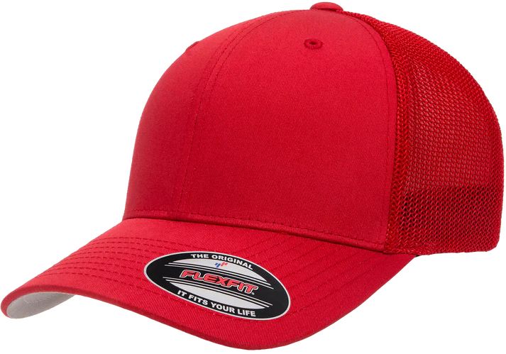 Flexfit® Fitted 6511 Trucker Mesh Cap with Embroidered Patch