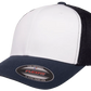 Flexfit® Fitted 6511W White Front Trucker Mesh Cap with Embroidered Patch