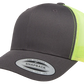 YP Classics® 6606T Retro Trucker Cap - 2-Tone with PUFF 3D Embroidery