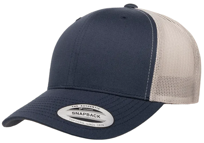 YP Classics® 6606T Retro Trucker Cap - 2-Tone with PUFF 3D Embroidery