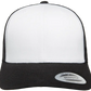 YP Classics® 6606W Retro Trucker Cap with White Front Panel with PUFF 3D Embroidery