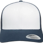 YP Classics® 6606W Retro Trucker Cap with White Front Panel with PUFF 3D Embroidery