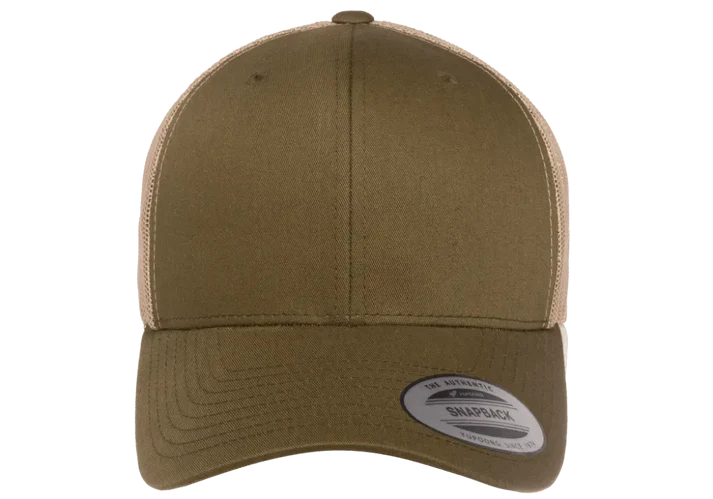YP Classics® 6606T Retro Trucker Cap - 2-Tone with PUFF 3D Embroidery
