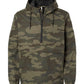 Water Resistant 1/2 Length Zip Windbreaker Anorak Hooded Jacket