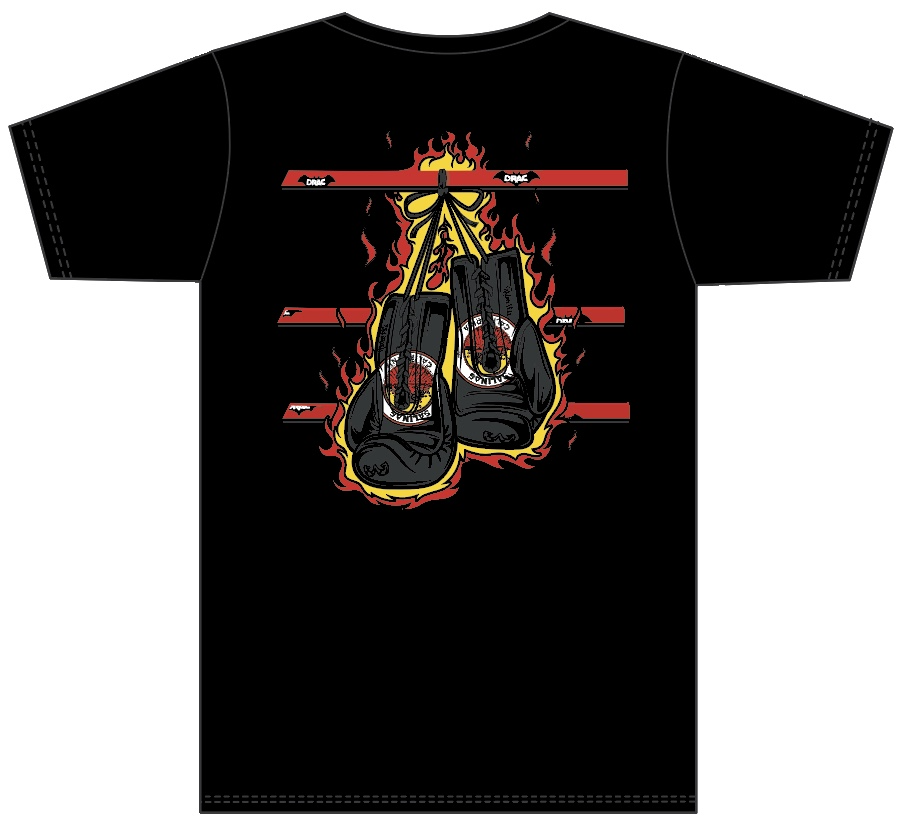 Ruben Villa - Gloves on Fire Design Graphic Tee.