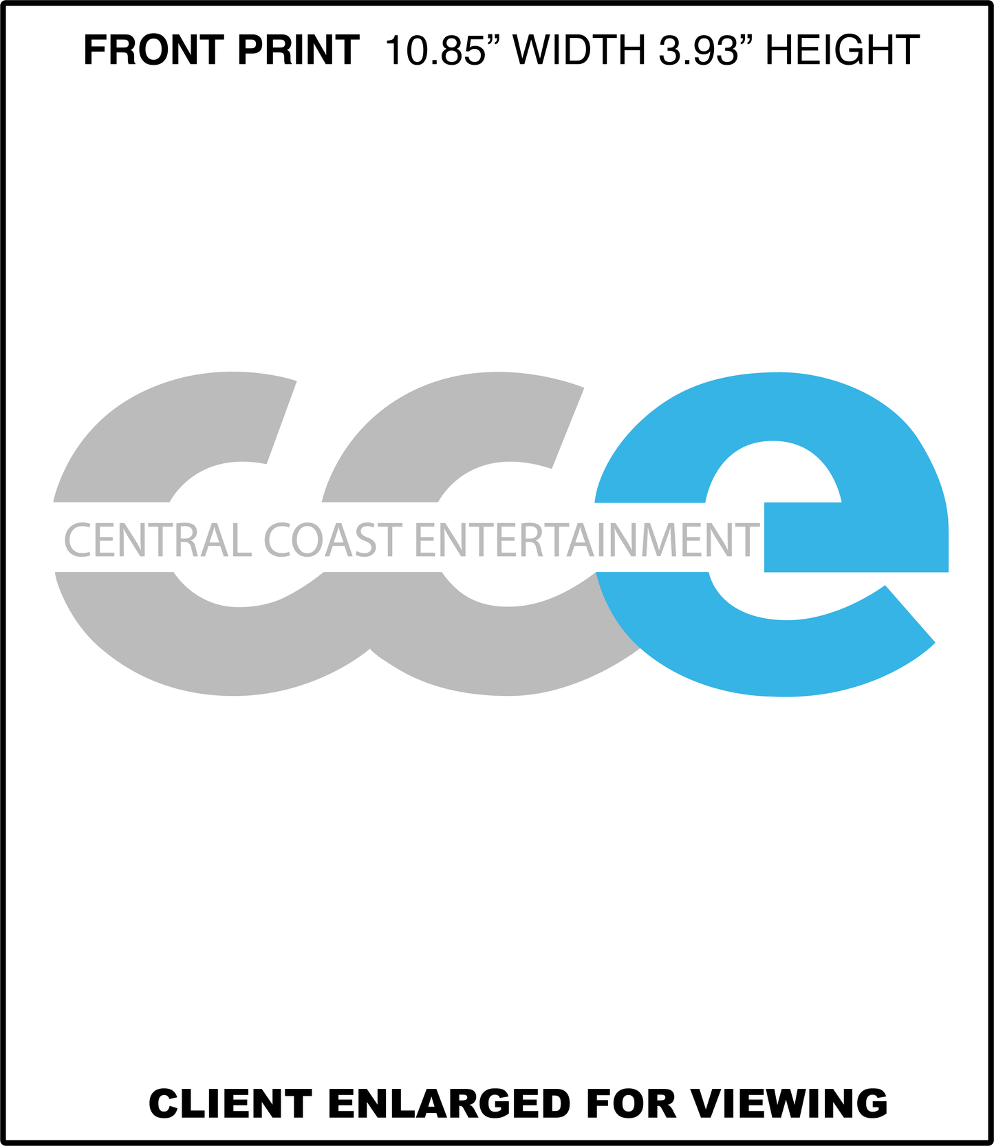 Central Coast Entertainment Long Sleeve Tees. Print Locations; Front, Right & Left Sleeve.